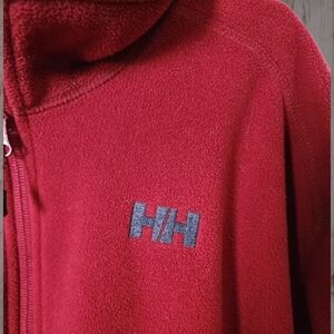 HELLY HANSEN Red Fleece Jacket Embroidered HH Size Extra Large